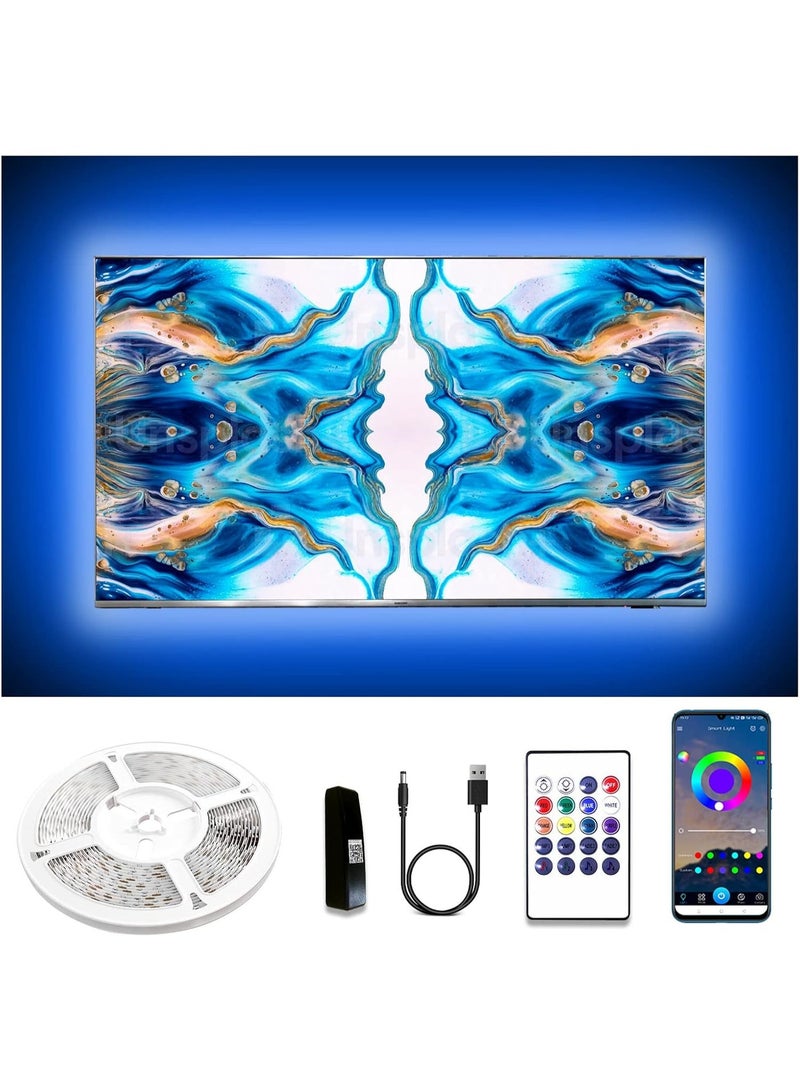 dalattin TV LED Backlight, RGB USB Led Lights for LED TV Lights Music Sync Bluetooth with Remote Control - Image 1